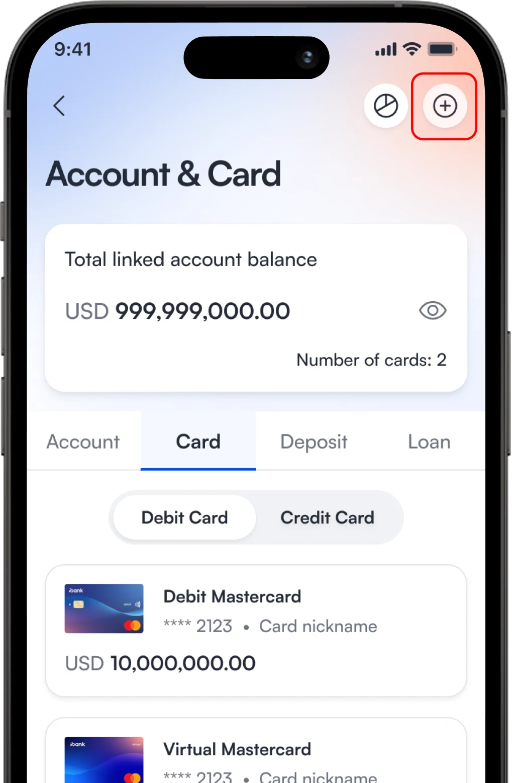 Tap The “Add New” Button in The Card Section.